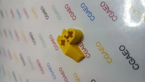 1 X Lego 44850 - Technic, Axle Connector 2 x 3 Perpendicular with C - Yellow - Imagen 1 de 1