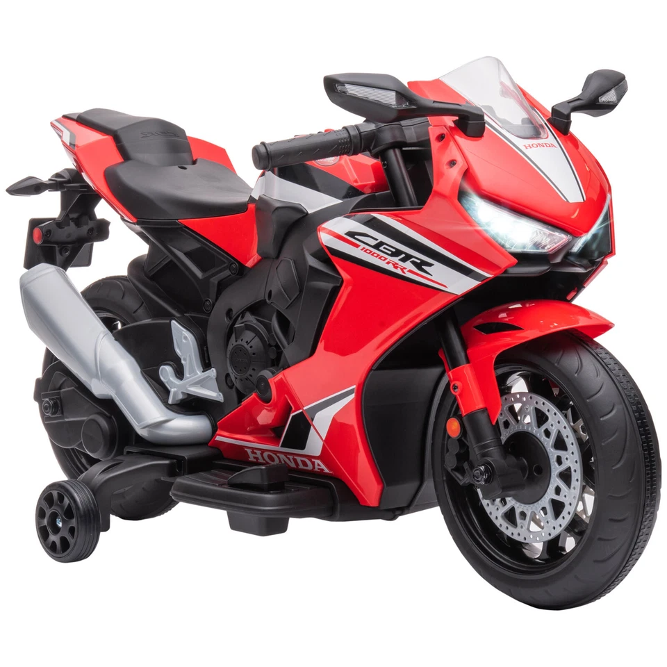 HOMCOM Honda 6V Kids Electric Ride On Motorbike - Red (370-227V70RD)