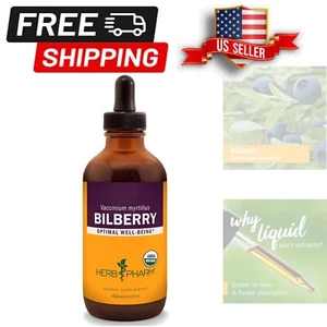 Bilberry Liquid Extract 4 oz - High Potency Eye Support with Organic Ingredients - Picture 1 of 9
