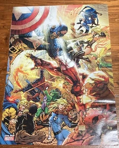 Vintage 2009 Mavel CIVIL WAR Poster Moon Knight 24x33" Michael Turner Art - Bild 1 von 10