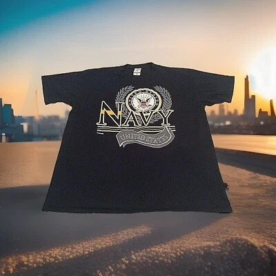 Camiseta De Colección Marina de los Estados Unidos Adulto Hecha en EE. UU. Azul Josten Años 80 X-LARGE Foto 1 de 4