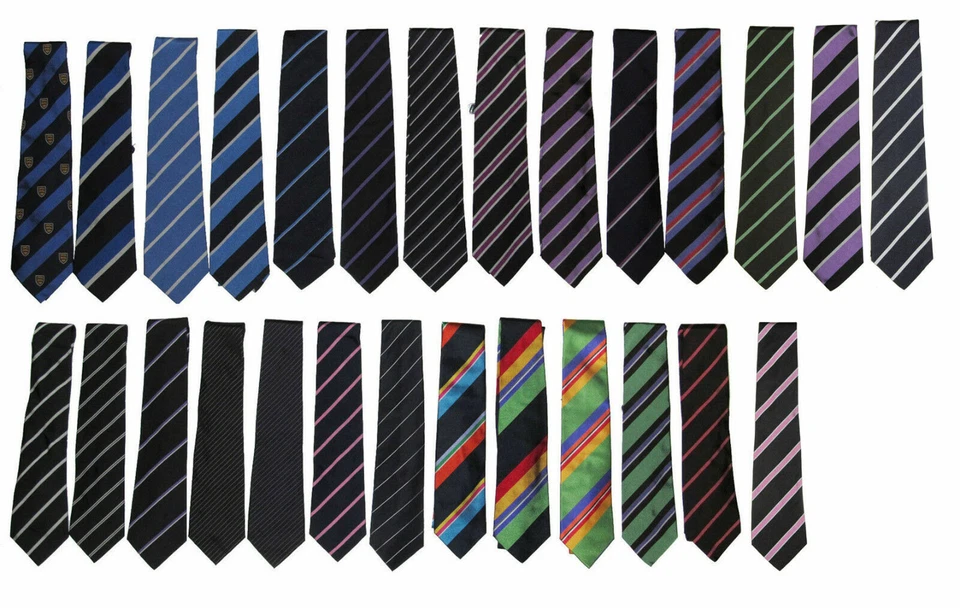 Ralph Lauren Purple Label Mens Hand Made In Italy Stripe Silk Repp Knit Neck Tie - Image 1 of 1