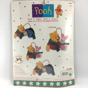 Disney POOH & PIGLET & EEYORE Bucilla 84174 Kit de adornos de fieltro sellado 1999 - Imagen 1 de 7
