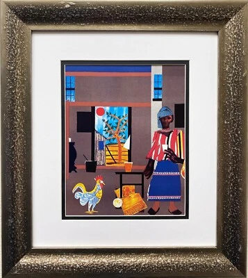 Romare Bearden "Morning of the Rooster" 定制框架黑色艺术 — 第 1/3 张图片
