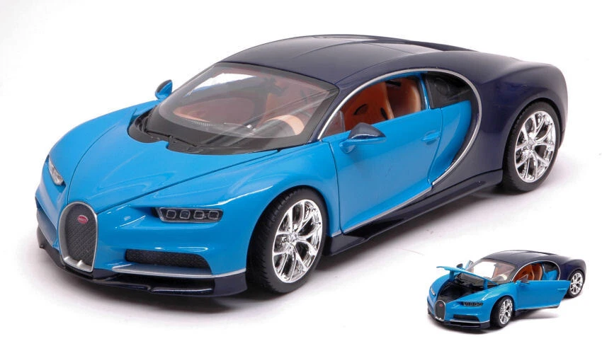 Welly BUGATTI CHIRON LIGHT BLUE/DARK BLUE 1:24 - Immagine 1 di 1