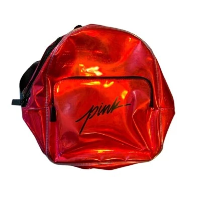 Mini Mochila Holográfica Victoria's Secret Rosa Roja Iridiscente RARA Foto 1 de 4