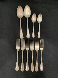 (10) Pc Mixed Oneida Community Spoons Exeter 1913 Reliance Plate Fork Spoon - Picture 1 of 6