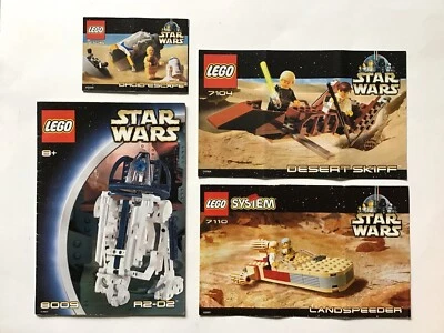 Lego Star Wars R2-D2 8009 Landspeeder 7110 Skiff 7104 Droid Escape 7106 Manuals - Image 1 of 4