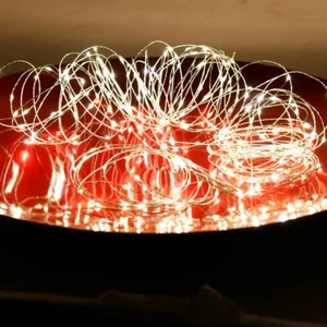 LED-Drahtlichterkette mit Timer 21,9m 200 Micro-LEDs Warmweiß Lichterkette Deko - Bild 1 von 1