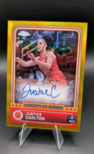 2024 Topps Chrome McDonald's Justice Carlton Autogramm /50 Texas #15 - Bild 1 von 2