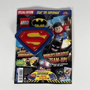 LEGO Batman Magazine No. 40 Special Edition with Superman Metal Logo Tin New - Picture 1 of 1