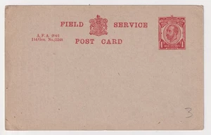 Tarjeta postal de servicio de campo del ejército militar de la Primera Guerra Mundial - sin usar 1914 - correo militar - Imagen 1 de 2