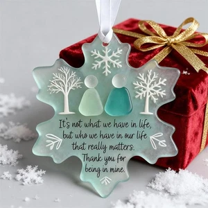Acrylic Decorations,Snowflake-Shaped Friendship Decor,Christmas Tree Q2U6 - Picture 1 of 15