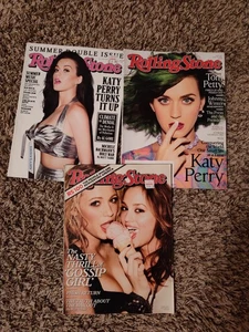 3 Rolling Stone Magazines Katy Perry July 2011 Aug 2014 Gossip Girl March 2009 - Picture 1 of 3