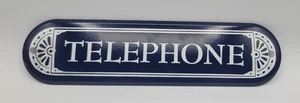 Vintage Telefonanhänger Etikett Porzellan emailliert Blechschild Anhänger - Bild 1 von 7