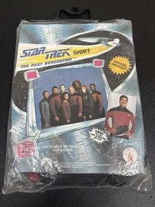 Vintage Star Trek Rubies Next Generation Costume M Red Shirt USA Made W/ package - Picture 1 of 9