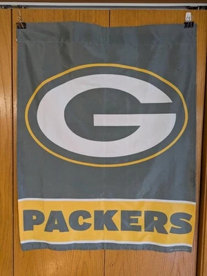 Green Bay Packers 2 Caras Exterior Bandera Interior 35” x 27” WinCraft EE. UU. Foto 1 de 4