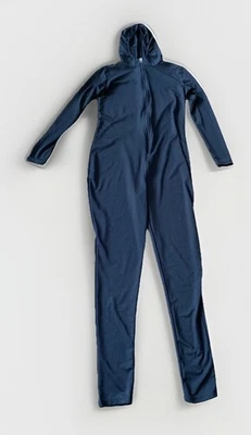 Music Legs Costume Adult S/M Hooded Black Zip Up One Piece Long Sleeve - Image 1 of 4