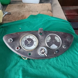 Vintage Morris 8 Dashboard , Speedometer , Multi Gauge & Ignition Lock & Key - Picture 1 of 7