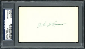 John "Bunny" Roser Autographed 3x5 Index Card Boston Braves PSA/DNA #83862370 - Picture 1 of 2