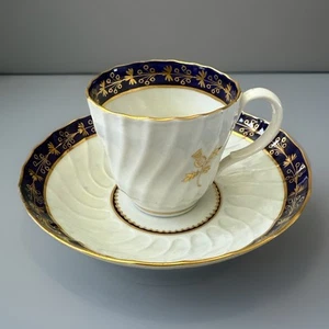 Antique Flight Worcester Porcelain Tea Cup & Saucer, Thistle Pattern, C1790 - Picture 1 of 9