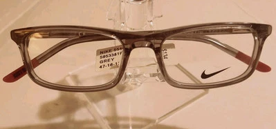 ARMAÇÃO DE ÓCULOS DESIGNER NIKE 5540G 060 CINZA CRISTAL VERMELHO 47 16 130 AUTÊNTICA - Imagem 1 de 4