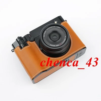 Leather Half Case For Fujifilm GFX100RF Camera Cover Kontice Handmade Hand Sewn - Image 1 of 4