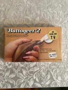 Vintage Buttoneer2 Instant Button Attacher von Ronco - Neu & Versiegelt - Bild 1 von 2