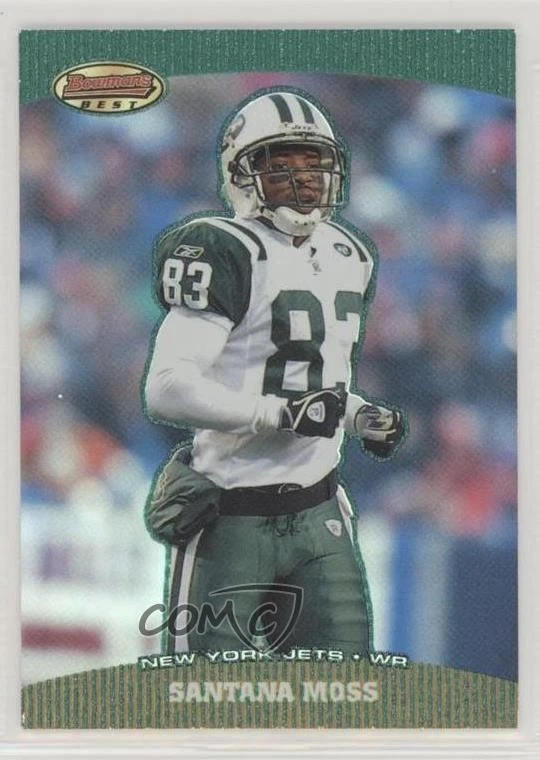 2004 Bowman's Best Green /499 Santana Moss #44 - Image 1 of 2
