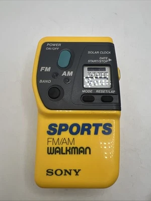 SONY Vintage Sports FM/AM Walkman SRF-9 Receiver, Solar Clock - Image 1 of 4