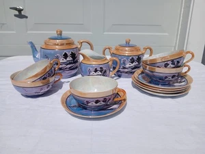 Vintage Handpainted (15) pc Tea Set - Japan - Picture 1 of 7