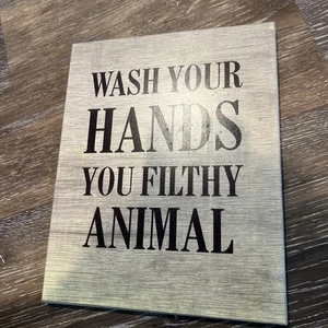 Insegne umoristiche bagno in legno: decorazione per casa, ristorante o lavoro - 8X10 Inc - Foto 1 di 3