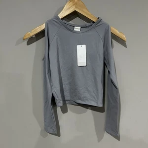 Top de baño L Space iluminado por el sol talla pequeña gris manga larga nuevo con etiquetas  - Imagen 1 de 4
