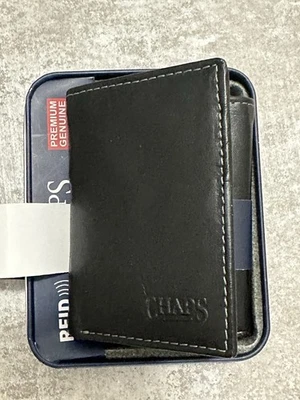 Бумажник складной мужской CHAPS натуральная кожа с радиочастотной идентификацией с подарочной коробкой - Изображение 1 из 4