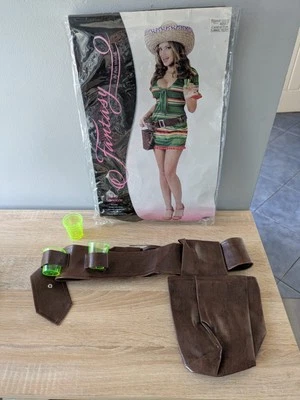 Divertido Mundo Sexy Shooter Serape Mini Vestido Disfraz Halloween M/L 10-14 Foto 1 de 4