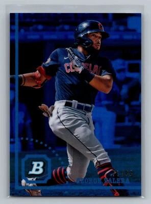 2022 Bowman Heritage George Valera Prospects Blue Chrome Refractor #71/99 - Image 1 of 2