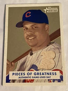 2006 Bowman Heritage Pieces of Greatness #ARA Aramis Ramirez Bat Relic Cubs - Picture 1 of 2