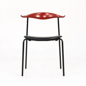2020 CH88P Dining Chair by Hans Wegner for Carl Hansen Red Beech w Black Leather - Picture 1 of 12
