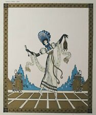 Emile Gallois (French 1882-1965) Gouache Pochoir of a dancing lady 