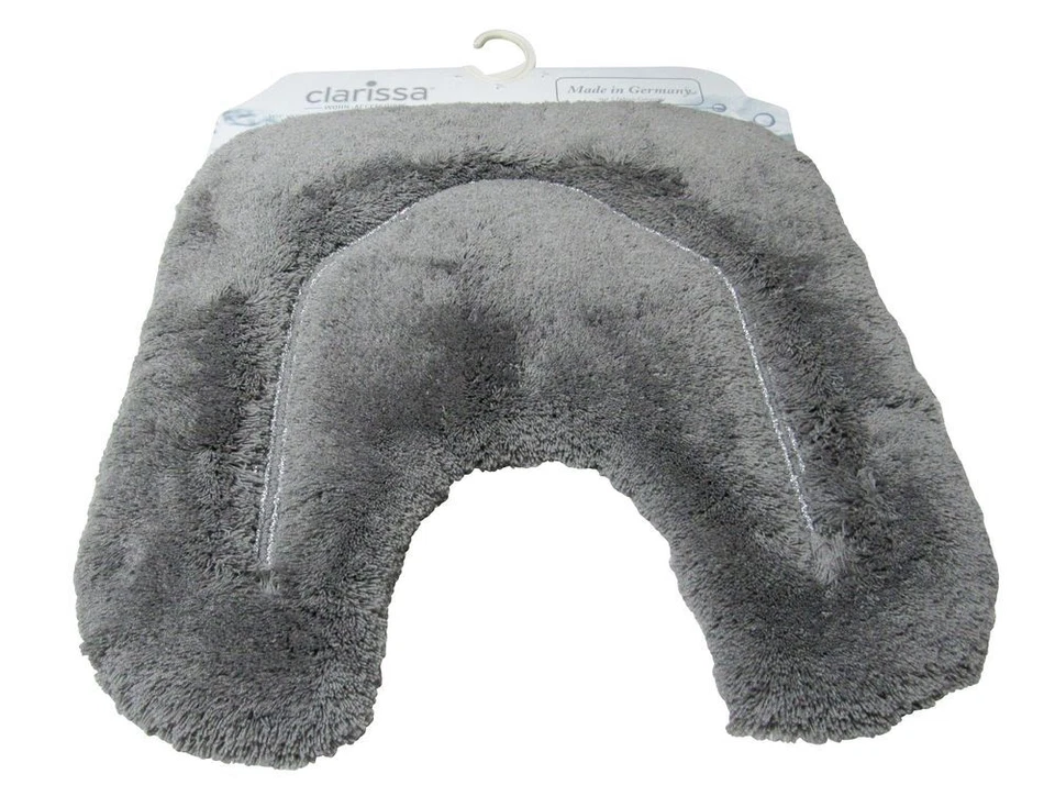 Clarissa WC-Vorleger mit Ausschnitt Toilettenvorleger Klovorleger Teppich 60x65 - Bild 1 von 1