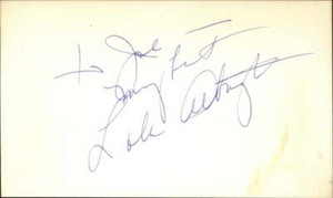 Lola Albright D.2017 Actress Peyton Place Signed 3" x 5" Index Card