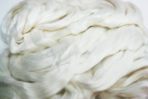 Muñecas giratorias de fieltro peinado superior Ramie Roving artesanías 8 oz (blanco) - Imagen 1 de 1