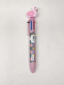 Pink Flamingo 6 Color BALL POiNT iNK PEN Retractable  - Picture 1 of 1