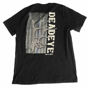Deadeye Outfitters Men  XL Tee TShirt Shoot Scout Hunt Black Hunting Antlers USA - Picture 1 of 7