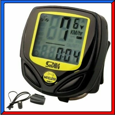 CONTACHILOMETRI TACHIMETRO WIRELESS BICI DIGITALE SENZA FILI MTB IMPERMEABILE  - Immagine 1 di 4