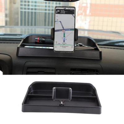 Soporte para tablero de instrumentos para teléfono celular con bandeja de almacenamiento caja para Hummer H3 2005-2009 Foto 1 de 4