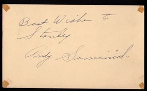 Andy Seminick 1943-1957 Phillies Reds SIGNED 1948 GOVERNMENT POSTCARD GPC - Picture 1 of 2