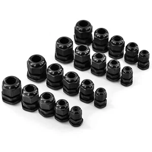 Kabelverschraubungen Wasserdichter IP68 Kunststoff Kabelstecker Ø3-13mm 20 Stück - Picture 1 of 12
