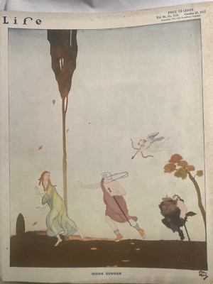 October 21, 1915 Life Magazine Indian Summer cover art by Rea Irvin - Image 1 of 3