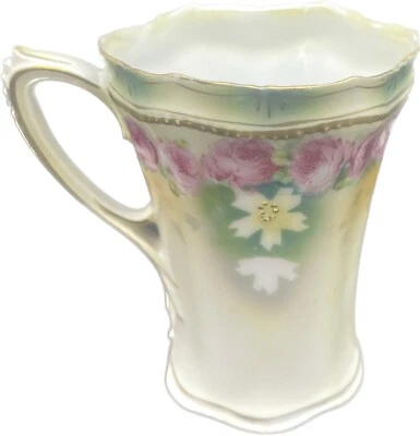 Винтажная шоколадная чашка RS Prussia цветочное украшение с золотом 3 дюйма б/у в отличном состоянии - Изображение 1 из 4